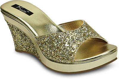Kielz Women Gold Wedges