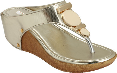 Zachho Women Golden Wedges