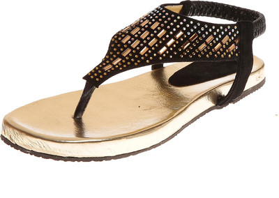 Elan Girls Flats(Black
