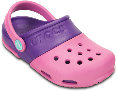 Crocs Boys & Girls Slip-on Clogs(Pink, Party pink/neon purple