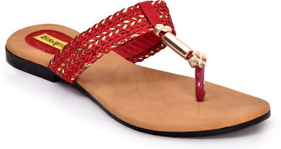 Indirang Women Red Flats