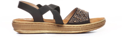 Pavers England Women BLACK Sports Sandals
