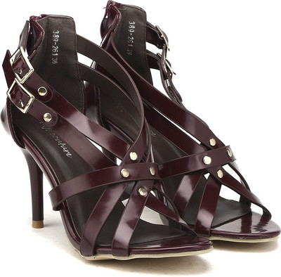 MFT Couture Women Maroon Heels