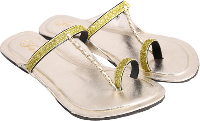 Jade Women Gold Flats
