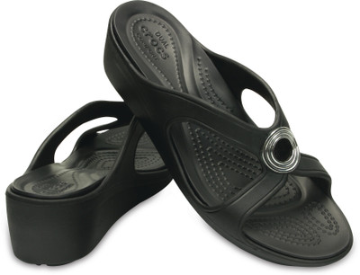 Crocs Women Black Wedges