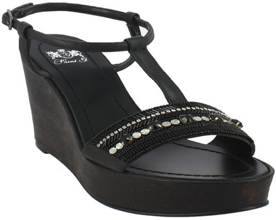 SAINT G Women Black Wedges