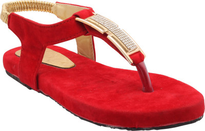 ALKAWAL Girls Sports Sandals(Red