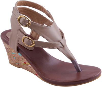 Adorn Women Beige Wedges