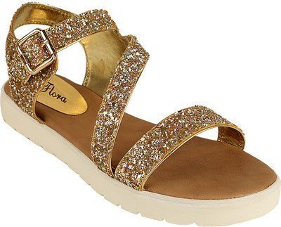 Flora Women Gold Flats