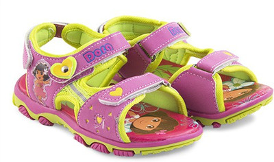 Dora Girls Sports Sandals, Magenta lime