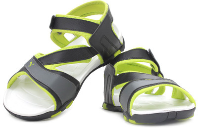 Puma Men black-lime punch-dark shadow Sports Sandals