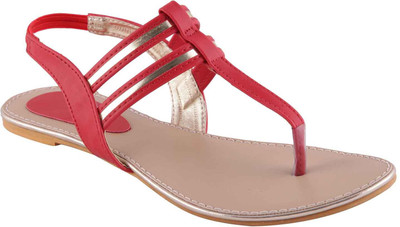 Adorn Women Red Flats