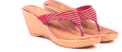 Adorn Women Red Wedges