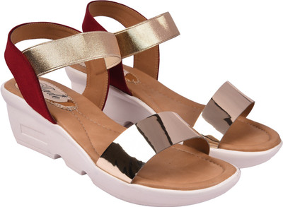 Jade Women Maroon Wedges
