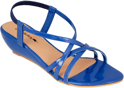 Bellafoz Women Blue Wedges