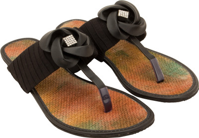 Footrendz Women Brown::Black Flats