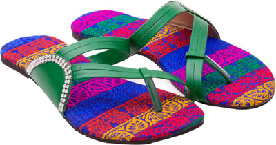 Myra Women Green Flats