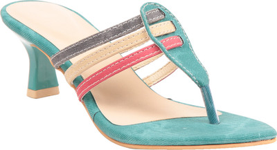 Adorn Women Green Heels