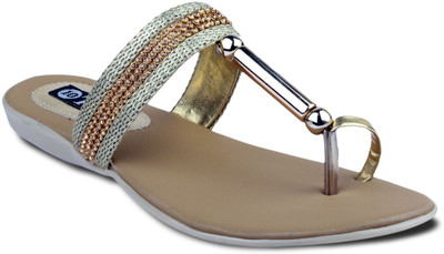 TEN Women Gold Flats