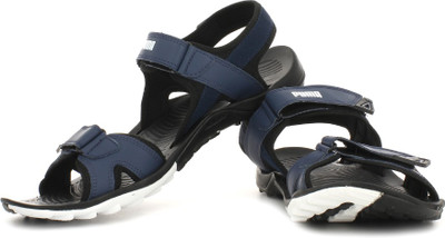 Puma Men Black, Insignia Blue, White Sports Sandals
