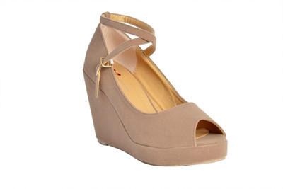 Shuberry Women Khaki Wedges