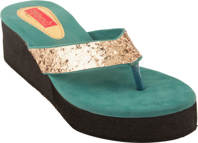 Footrendz Women Turq Wedges