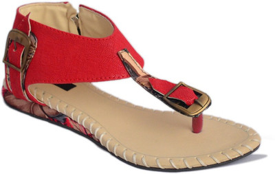 Myra Women Red Flats
