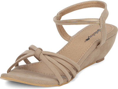 Bellafoz Women BEIGE Wedges