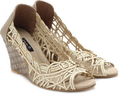 Inc.5 Women Beige Wedges