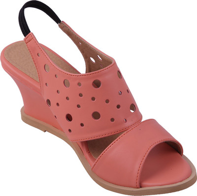 Adorn Women Pink Wedges