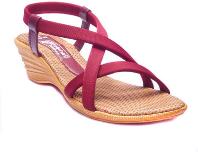 Dolphin Miles Women Maroon Wedges