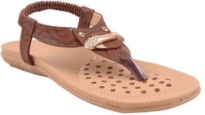 Adorn Girls Flats(Brown