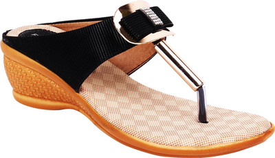 Footshez Women Black Wedges