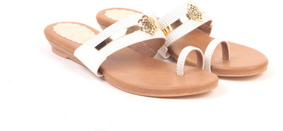 Adorn Women White Flats
