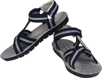 World Wear Footwear Men Grey Sandals