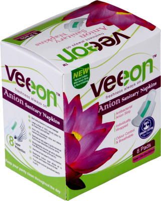 Veeon 100% Cotton Napkins 8 Pcs Sanitary Pad