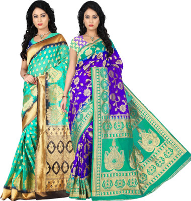 Weavedeal Embellished Kanjivaram Silk Cotton Blend Saree(Pack of 2, Multicolor)
Weavedeal Embellished Kanjivaram Silk Cotton Blend Saree(Pack of 2, Multicolor)