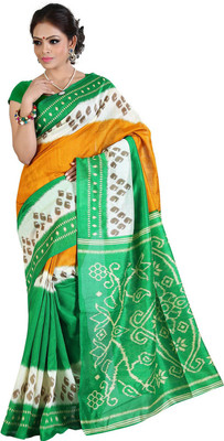 Parisha Printed Daily Wear Art Silk Saree(Yellow, Green)