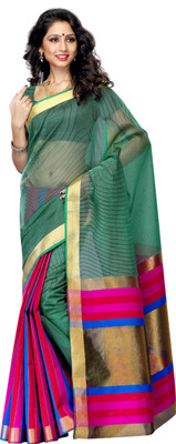 Mimosa Woven Kanjivaram Art Silk Saree(Pink), Rani