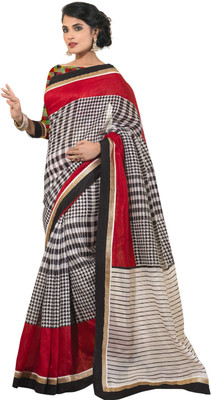 Silkbazar Printed Bhagalpuri Silk Saree(Multicolor)