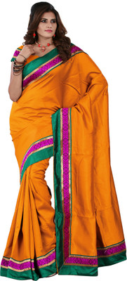 It's Banii Woven Banarasi Handloom Banarasi Silk Saree(Yellow)