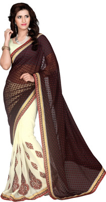 Khoobee Self Design, Embroidered, Embellished Fashion Jacquard, Chiffon Saree(Brown, Beige), Beige;brown
Khoobee Self Design, Embroidered, Embellished Fashion Jacquard, Chiffon Saree(Brown, Beige), Beige;brown