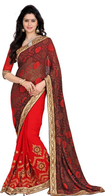 Khoobee Self Design, Embroidered, Embellished Fashion Georgette, Jacquard Saree(Brown, Red)
Khoobee Self Design, Embroidered, Embellished Fashion Georgette, Jacquard Saree(Brown, Red)