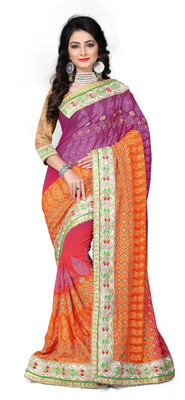 Khoobee Self Design, Embroidered, Embellished Fashion Georgette Saree(Orange, Purple)
Khoobee Self Design, Embroidered, Embellished Fashion Georgette Saree(Orange, Purple)