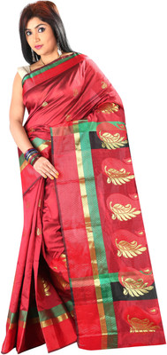 Anushree Saree Self Design Fashion Satin Saree(Multicolor), Red 
Anushree Saree Self Design Fashion Satin Saree(Multicolor), Red