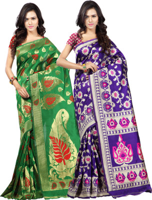 Weavedeal Embellished Kanjivaram Silk Cotton Blend Saree(Pack of 2, Multicolor)
Weavedeal Embellished Kanjivaram Silk Cotton Blend Saree(Pack of 2, Multicolor)