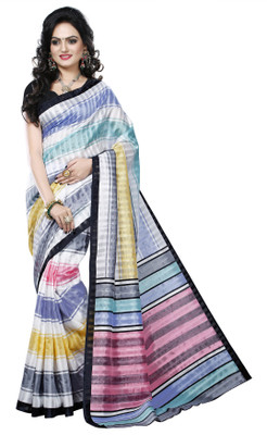 Jiya Self Design, Printed Fashion Art Silk Saree(Multicolor)