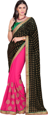 Khoobee Self Design, Embroidered, Embellished Fashion Chiffon Saree(Pink, Black), Black;pink
Khoobee Self Design, Embroidered, Embellished Fashion Chiffon Saree(Pink, Black), Black;pink
