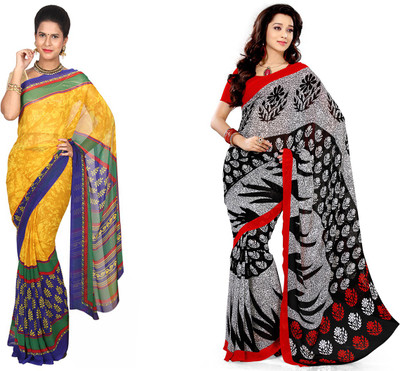 EthnicQueen Floral Print Fashion Georgette Saree(Pack of 2, Yellow, Black), Black;yellow
EthnicQueen Floral Print Fashion Georgette Saree(Pack of 2, Yellow, Black), Black;yellow
