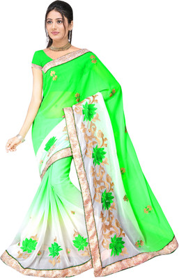Shree Rajlaxmi Sarees Embroidered Fashion Chiffon Saree(White, Green), Green;white
Shree Rajlaxmi Sarees Embroidered Fashion Chiffon Saree(White, Green), Green;white